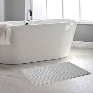 Bath Mats Design Transparent White Solids Pvc Bath Mat - Set of 1