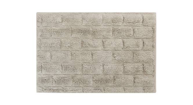 Siani Grey Solid Cotton 15.7 x 23.6 inches Anti Skid Bath Mat (Cobble Stone) by Urban Ladder - Design 1 Full View - 531247