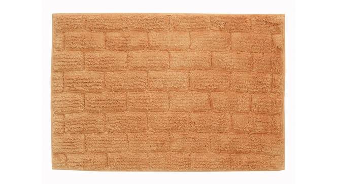 Tristan Orange Solid Cotton 15.7 x 23.6 inches Anti Skid Bath Mat (Apricot) by Urban Ladder - Design 1 Full View - 531249