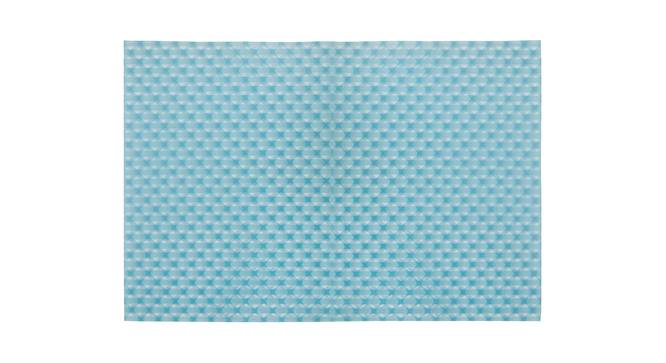Hefner Blue Solid PVC 15.7 x 23.6 inches Anti Skid Bath Mat (Transparent Blue) by Urban Ladder - Design 1 Full View - 531253