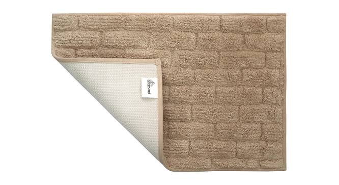 Rhoslyn Beige Solid Cotton 15.7 x 23.6 inches Anti Skid Bath Mat (Beige) by Urban Ladder - Front View Design 1 - 531262