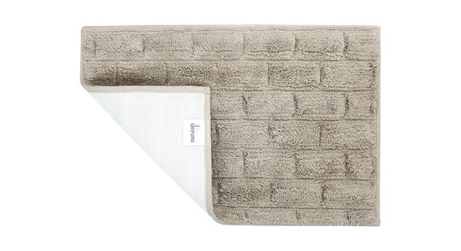 Siani Grey Solid Cotton 15.7 x 23.6 inches Anti Skid Bath Mat (Cobble Stone) by Urban Ladder - Front View Design 1 - 531264