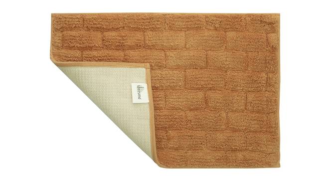 Tristan Orange Solid Cotton 15.7 x 23.6 inches Anti Skid Bath Mat (Apricot) by Urban Ladder - Front View Design 1 - 531265