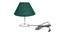 Donnalyn Dark Green Jute Shade Table Lamp With Nickel Metal Base (Nickel & Dark Green) by Urban Ladder - Front View Design 1 - 531307