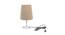 Caprise Grey Cotton Shade Table Lamp With Nickel Metal Base (Nickel & Grey) by Urban Ladder - Front View Design 1 - 531314