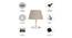 Ginnette Grey Cotton Shade Table Lamp With Nickel Metal Base (Nickel & Grey) by Urban Ladder - Cross View Design 1 - 531323
