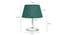 Ortensia Dark Green Jute Shade Table Lamp With Nickel Metal Base (Nickel & Dark Green) by Urban Ladder - Design 1 Dimension - 531337