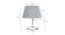 Ciandra Grey Cotton Shade Table Lamp With Nickel Metal Base (Nickel & Grey) by Urban Ladder - Design 1 Dimension - 531339