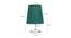 Kajetan Dark Green Jute Shade Table Lamp With Nickel Metal Base (Nickel & Dark Green) by Urban Ladder - Design 1 Dimension - 531345