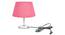 Belladonna Pink Jute Shade Table Lamp With Nickel Metal Base (Nickel & Pink) by Urban Ladder - Front View Design 1 - 531378