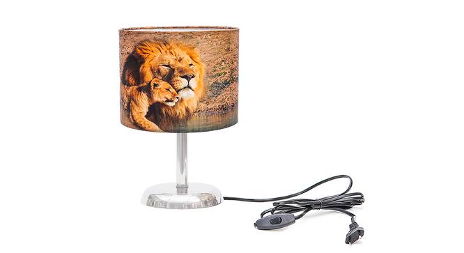 Bionda Multicolor Silk Shade Table Lamp With Nickel Metal Base by Urban Ladder - Front View Design 1 - 531394