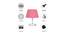 Belladonna Pink Jute Shade Table Lamp With Nickel Metal Base (Nickel & Pink) by Urban Ladder - Cross View Design 1 - 531402