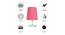 Beyonca Pink Jute Shade Table Lamp With Nickel Metal Base (Nickel & Pink) by Urban Ladder - Cross View Design 1 - 531415