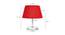 Izola Red Jute Shade Table Lamp With Nickel Metal Base (Nickel & Red) by Urban Ladder - Design 1 Dimension - 531427