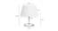 Alfio White Cotton Shade Table Lamp With Nickel Metal Base (Nickel & White) by Urban Ladder - Design 1 Dimension - 531428