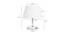 Nedda White Cotton Shade Table Lamp With Nickel Metal Base (Nickel & White) by Urban Ladder - Design 1 Dimension - 531429