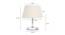 Dahnya Off White Cotton Shade Table Lamp With Nickel Metal Base (Nickel & Off White) by Urban Ladder - Design 1 Dimension - 531430