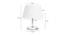 Nilda White Cotton Shade Table Lamp With Nickel Metal Base (Nickel & White) by Urban Ladder - Design 1 Dimension - 531432