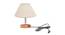 Cosmo Beige Jute Shade Table Lamp With Brown Mango Wood Base (Wooden & Beige) by Urban Ladder - Front View Design 1 - 531466