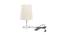 Beonca Off White Cotton Shade Table Lamp With Nickel Metal Base (Nickel & Off White) by Urban Ladder - Front View Design 1 - 531473