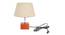 Wesley Beige Jute Shade Table Lamp With Brown Mango Wood Base (Wooden & Beige) by Urban Ladder - Front View Design 1 - 531478