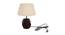 Luca Beige Jute Shade Table Lamp With Brown Mango Wood Base (brown & beige) by Urban Ladder - Front View Design 1 - 531489