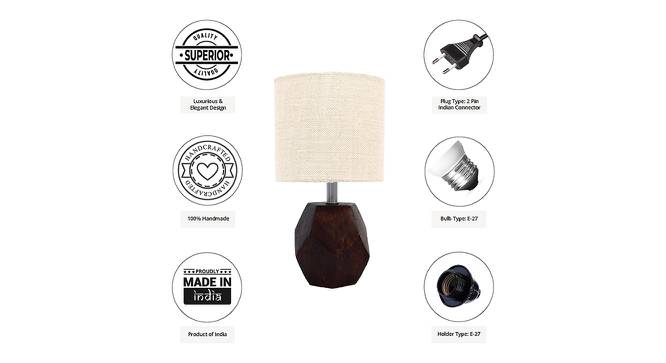 Remy Beige Jute Shade Table Lamp With Brown Mango Wood Base (brown & beige) by Urban Ladder - Cross View Design 1 - 531511