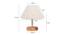 Bambina Beige Linen Shade Table Lamp With Brown Mango Wood Base (Wooden & Beige) by Urban Ladder - Design 1 Dimension - 531517