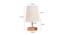 Rochelle Beige Linen Shade Table Lamp With Brown Mango Wood Base (Wooden & Beige) by Urban Ladder - Design 1 Dimension - 531519