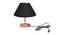 Ciana Black Cotton Shade Table Lamp With Brown Mango Wood Base (Wooden & Black) by Urban Ladder - Front View Design 1 - 531564