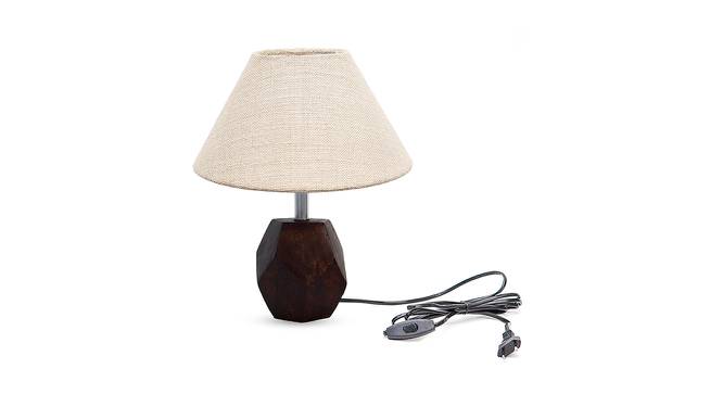 Hayden Beige Jute Shade Table Lamp With Brown Mango Wood Base (brown & beige) by Urban Ladder - Front View Design 1 - 531573
