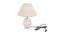 Finley Beige Jute Shade Table Lamp With Wooden White Mango Wood Base (Wooden White & Beige) by Urban Ladder - Front View Design 1 - 531583