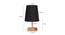 Michelangelo Black Cotton Shade Table Lamp With Brown Mango Wood Base (Wooden & Black) by Urban Ladder - Design 1 Dimension - 531617