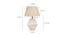 Jemimah Beige Jute Shade Table Lamp With Wooden White Mango Wood Base (Wooden White & Beige) by Urban Ladder - Design 1 Dimension - 531630