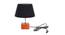 Westie Black Cotton Shade Table Lamp With Brown Mango Wood Base (Wooden & Black) by Urban Ladder - Front View Design 1 - 531659