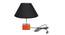 Maximus Black Cotton Shade Table Lamp With Brown Mango Wood Base (Wooden & Black) by Urban Ladder - Front View Design 1 - 531661