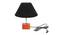 Mercle Black Cotton Shade Table Lamp With Brown Mango Wood Base (Wooden & Black) by Urban Ladder - Front View Design 1 - 531662