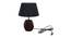 Rowan Black Cotton Shade Table Lamp With Brown Mango Wood Base (Brown & Black) by Urban Ladder - Front View Design 1 - 531671