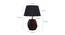 Rowan Black Cotton Shade Table Lamp With Brown Mango Wood Base (Brown & Black) by Urban Ladder - Design 1 Dimension - 531741