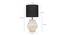Adonis Black Cotton Shade Table Lamp With Wooden White Mango Wood Base (Wooden White & Black) by Urban Ladder - Design 1 Dimension - 531753