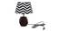 Arlo Black & White Cotton Shade Table Lamp With Brown Mango Wood Base by Urban Ladder - Front View Design 1 - 531770