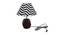 Reese Black & White Cotton Shade Table Lamp With Brown Mango Wood Base by Urban Ladder - Front View Design 1 - 531771