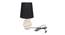 Andi Black Cotton Shade Table Lamp With Wooden White Mango Wood Base (Wooden White & Black) by Urban Ladder - Front View Design 1 - 531778