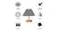Amerigo Black & White Cotton Shade Table Lamp With Brown Mango Wood Base by Urban Ladder - Cross View Design 1 - 531782