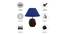 Ethan Blue Cotton Shade Table Lamp With Brown Mango Wood Base (Brown & Blue) by Urban Ladder - Cross View Design 1 - 531797