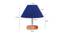 Ercole Blue Cotton Shade Table Lamp With Brown Mango Wood Base (Wooden & Blue) by Urban Ladder - Design 1 Dimension - 531808