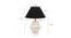 Samara Black Cotton Shade Table Lamp With Wooden White Mango Wood Base (Wooden White & Black) by Urban Ladder - Design 1 Dimension - 531825