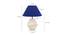 Princess Blue Cotton Shade Table Lamp With Wooden White Mango Wood Base (Wooden White & Blue) by Urban Ladder - Design 1 Dimension - 531826