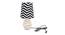 Ramona Black & White Cotton Shade Table Lamp With Wooden White Mango Wood Base by Urban Ladder - Front View Design 1 - 531877