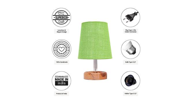 Blancha Light Green Jute Shade Table Lamp With Brown Mango Wood Base (Wooden & Light Green) by Urban Ladder - Cross View Design 1 - 531884